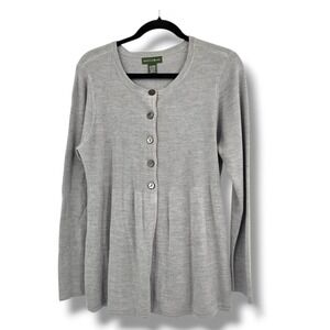Mountain Lake Womens‎ Button Down Cardigan Ribbed Gray Extra Large XL